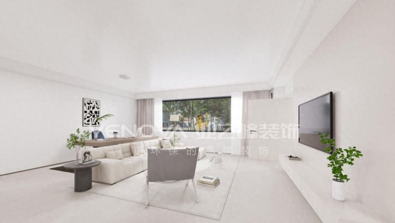 143㎡现代简约风装修案例，唐山金地御峯雅居设计解析