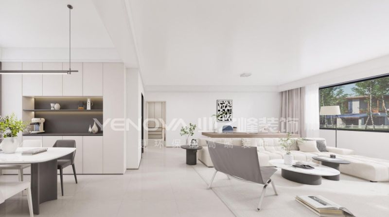 唐山金地御峯143平方米现代简约风格装修效果案例|业之峰装饰 - 家居知识