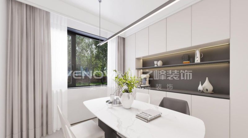 唐山金地御峯143平方米现代简约风格装修效果案例|业之峰装饰 - 家居知识