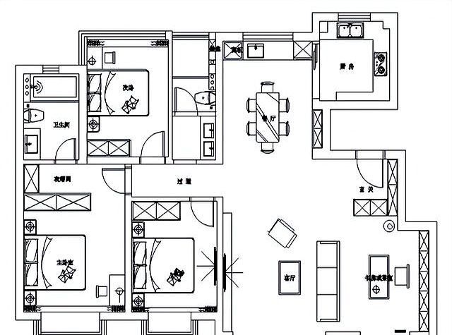 147㎡现代意式风平层设计,诸暨中茂府装修案例分享 147㎡现代意式风平层装修-诸暨中茂府 - 家居知识