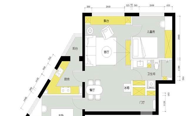 73平北欧风精巧宅，改造异型空间三角区域，构建舒适轻快美家 - 家居知识