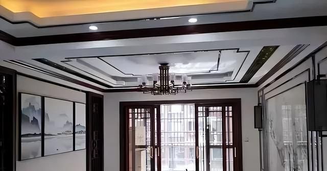 新房装修完工，新中式风格，入户装上山水画，实木线条修饰，晒晒 - 家居知识