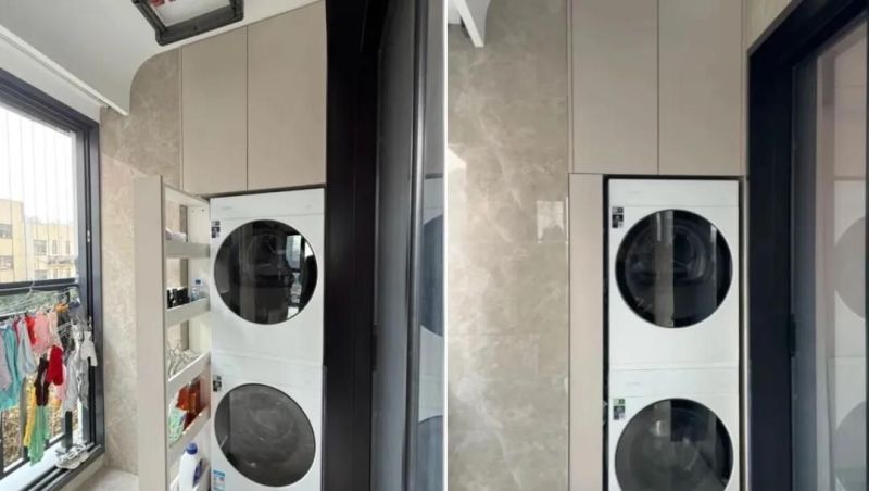 被‘洗衣柜抽拉’设计圈粉!巧妙利用空间不浪费 被“洗衣柜抽拉”圈粉了!打开思路后,一点空间都不会浪费 - 家居知识
