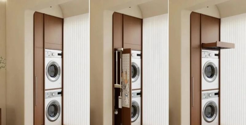 被‘洗衣柜抽拉’设计圈粉!巧妙利用空间不浪费 被“洗衣柜抽拉”圈粉了!打开思路后,一点空间都不会浪费 - 家居知识