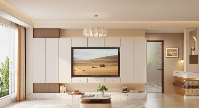 105㎡治愈系奶油风三居，原木元素打造满分松弛感