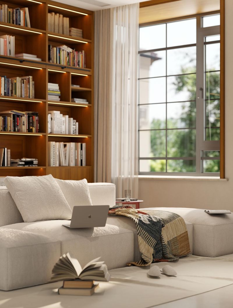 C位书柜 | 一墙书柜,客厅的灵魂 - 家居知识