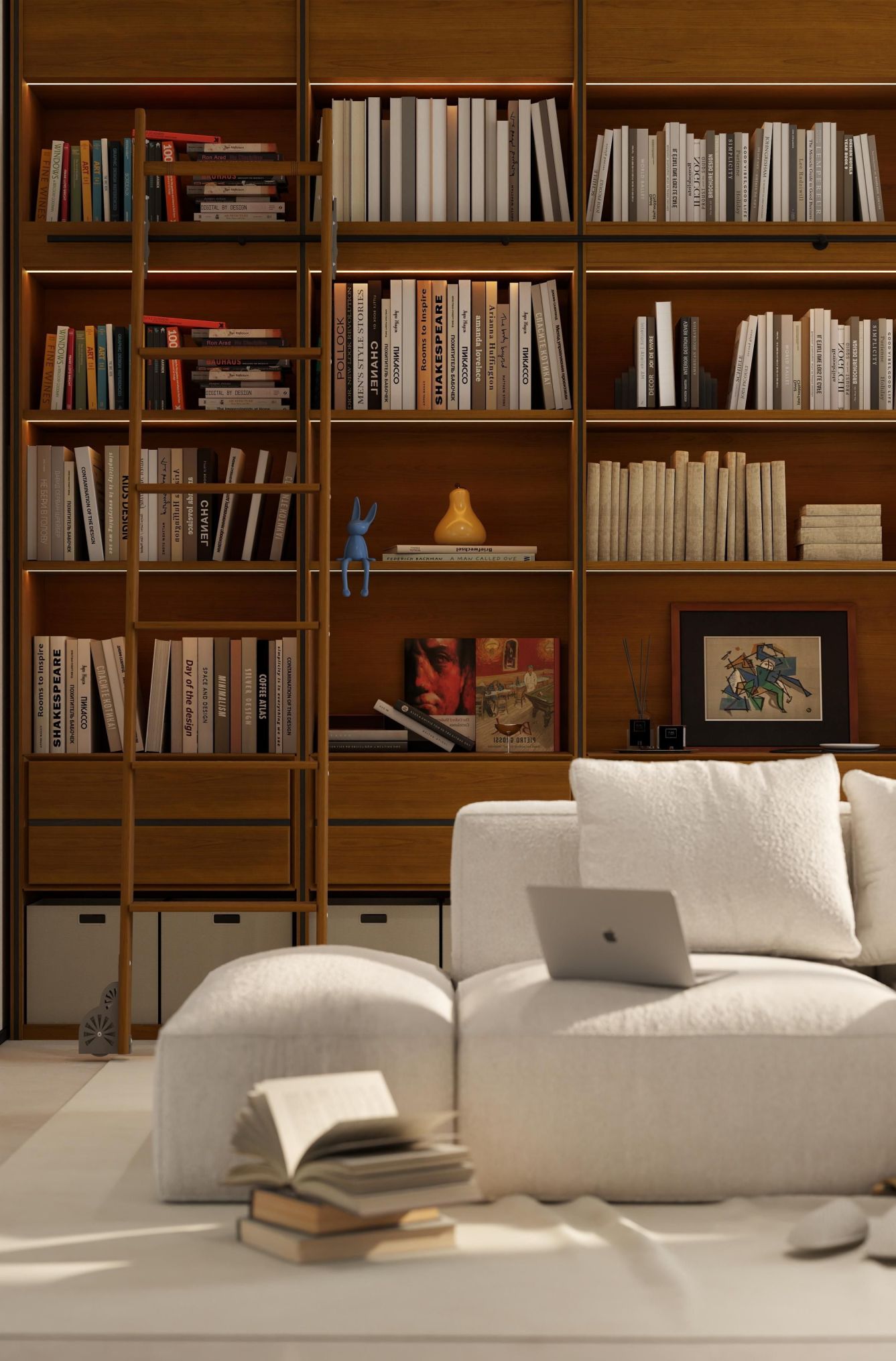 C位书柜 | 一墙书柜,客厅的灵魂 - 家居知识