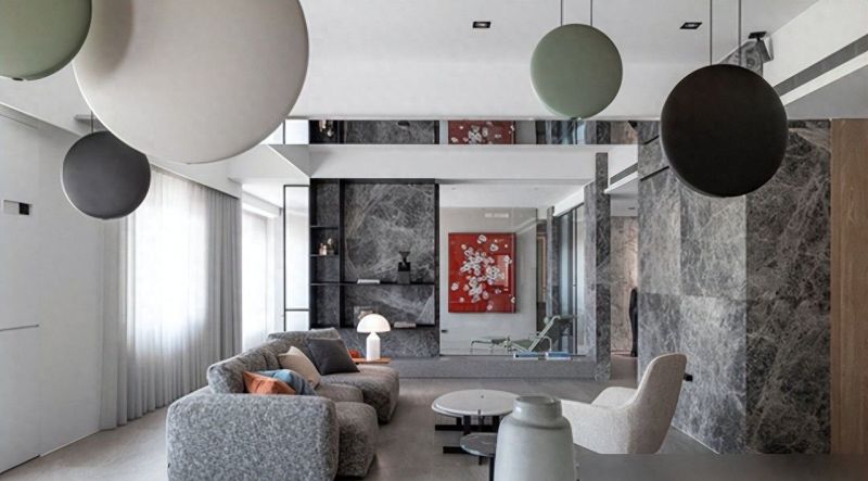 爸妈看了都爱的264㎡轻奢大平层，大理石+镜面，装出精致现代风！ - 今日头条