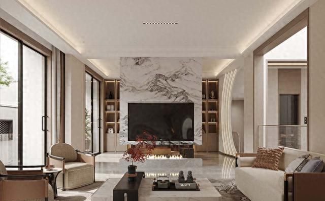 450㎡新中式别墅装修宋式美学，烟火日子亦是风雅事 - 今日头条