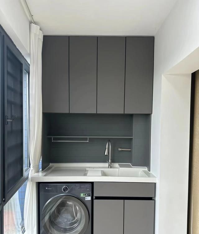 36款阳台洗衣机柜装修案例，抄作业 - 家居知识