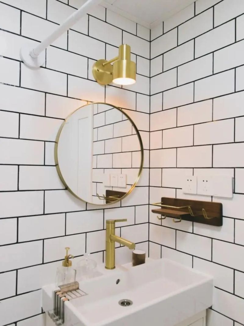 50㎡小户型单身公寓现代法式风，拱门+壁炉的设计，复古又优雅！ - 家居知识