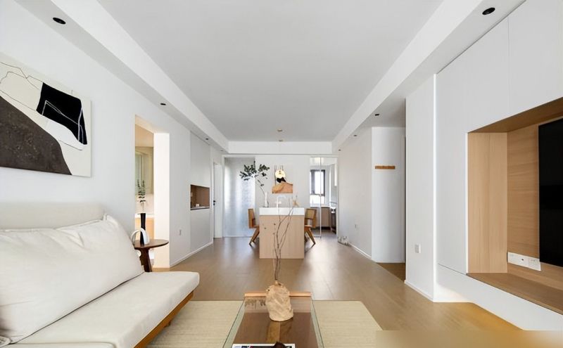 原木色配大白墙，也能装出幸福感！105㎡，从玄关美到室内 - 家居知识