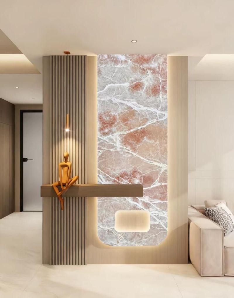 奶油风玄关封神设计，这质感谁顶得住 奶油风装修搭这玄关真好。 - 家居知识