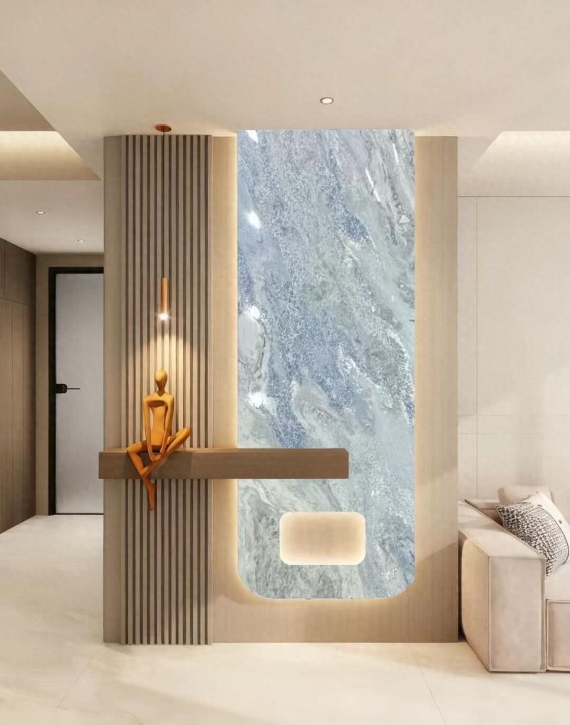 奶油风玄关封神设计，这质感绝了！