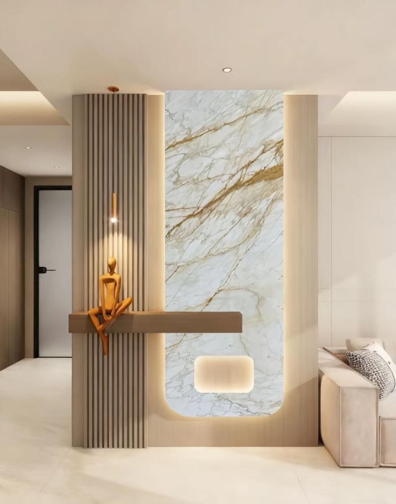 奶油风玄关封神设计，这质感谁顶得住 奶油风装修搭这玄关真好。 - 家居知识