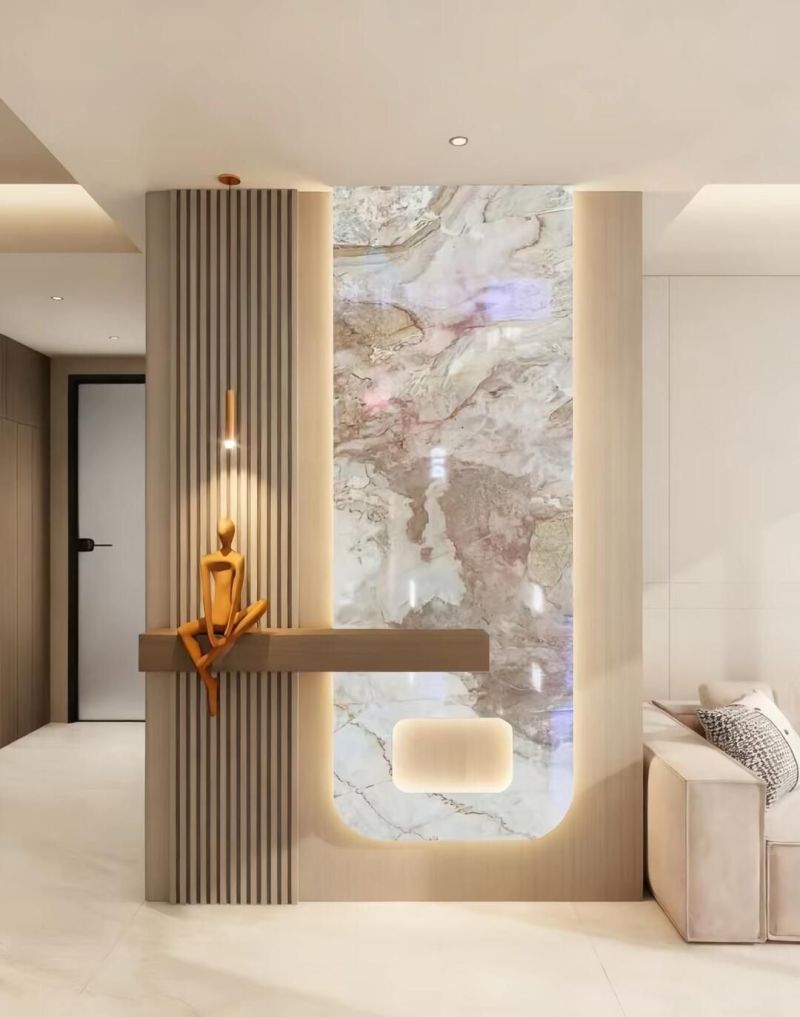 奶油风玄关封神设计，这质感谁顶得住 奶油风装修搭这玄关真好。 - 家居知识