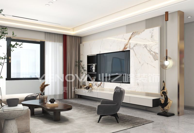 唐山中海九樾143平方米现代轻奢风格装修效果案例|业之峰装饰 - 家居知识