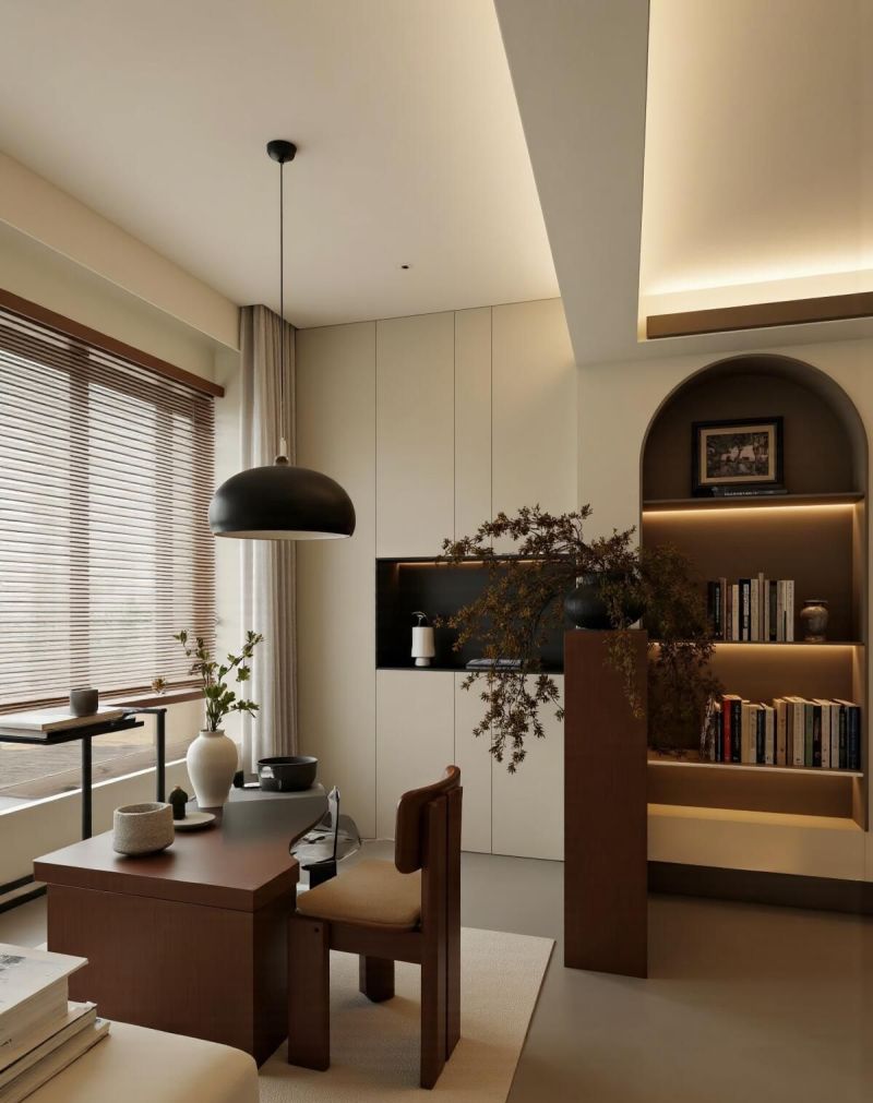 无主灯设计+微水泥：原木风「留白之美」装完这套才懂！ - 家居知识