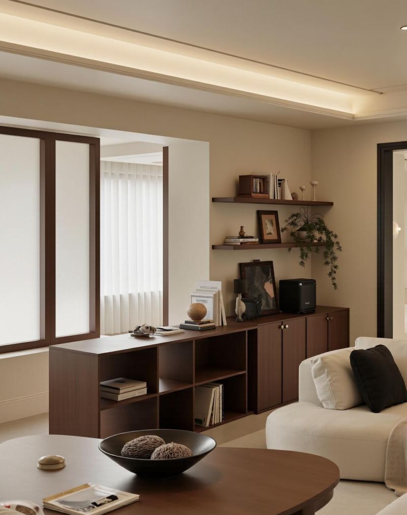 无主灯设计+微水泥：原木风「留白之美」装完这套才懂！ - 家居知识