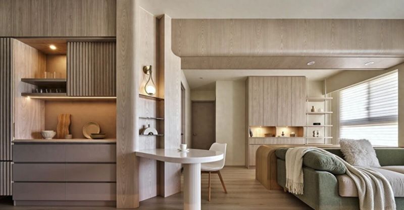 60㎡原木风小户型装修，轻松打造大气空间感