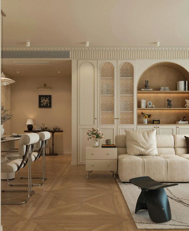 法式奶油风餐客厅,优雅与温馨的完美融合 分享/法式奶油风的餐客厅 - 家居知识