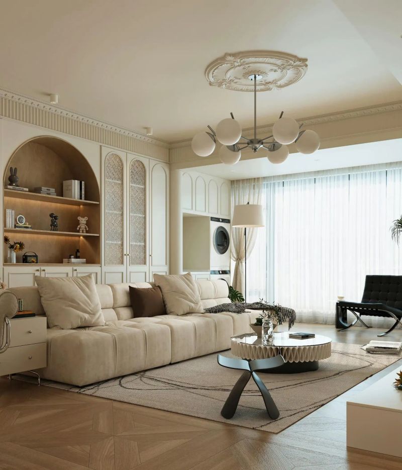 法式奶油风餐客厅,优雅与温馨的完美融合 分享/法式奶油风的餐客厅 - 家居知识