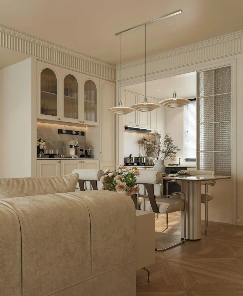 法式奶油风餐客厅,优雅与温馨的完美融合 分享/法式奶油风的餐客厅 - 家居知识