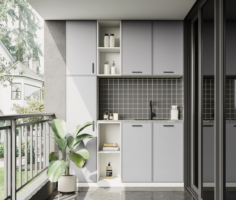 阳台别浪费！1个柜子搞定收纳+家务，效率翻倍💡