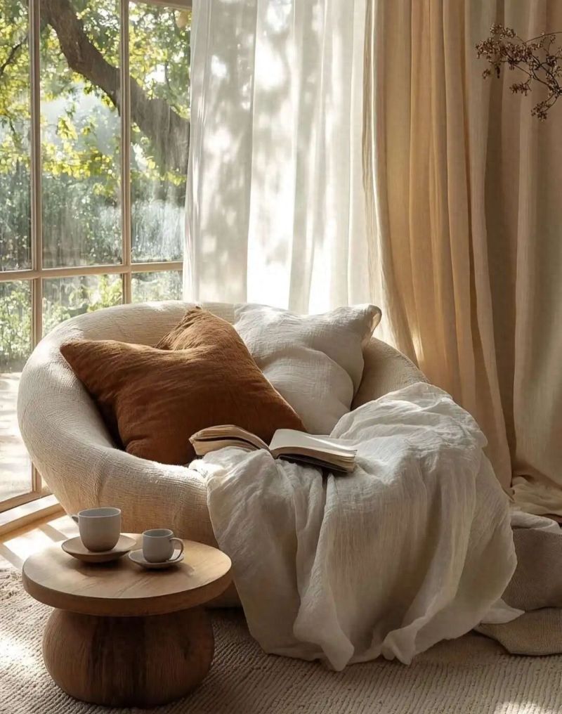 奶黄原木风小家，阳光满溢的治愈空间