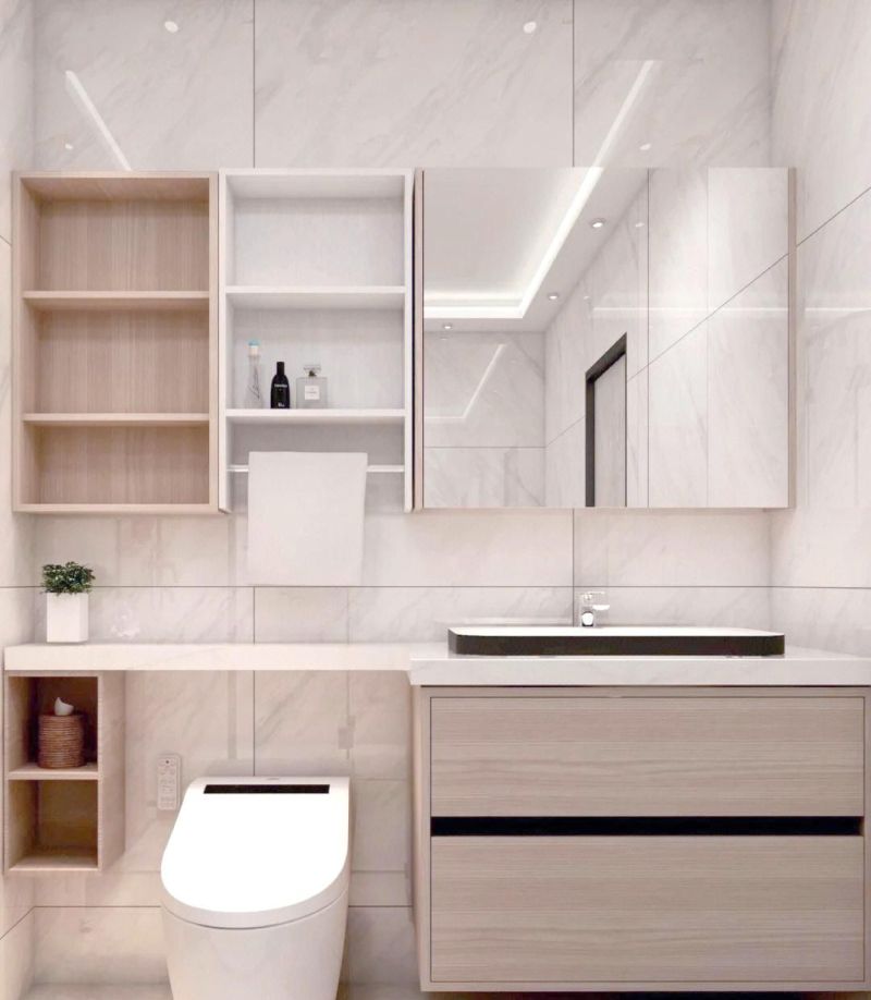 奶白大理石+黑框极简风!治愈系轻奢浴室设计,隐形收纳超实用 问爆的轻奢浴室|奶白大理石 + 黑框极简风!治愈感洗漱区 + 隐形收纳 - 家居知识