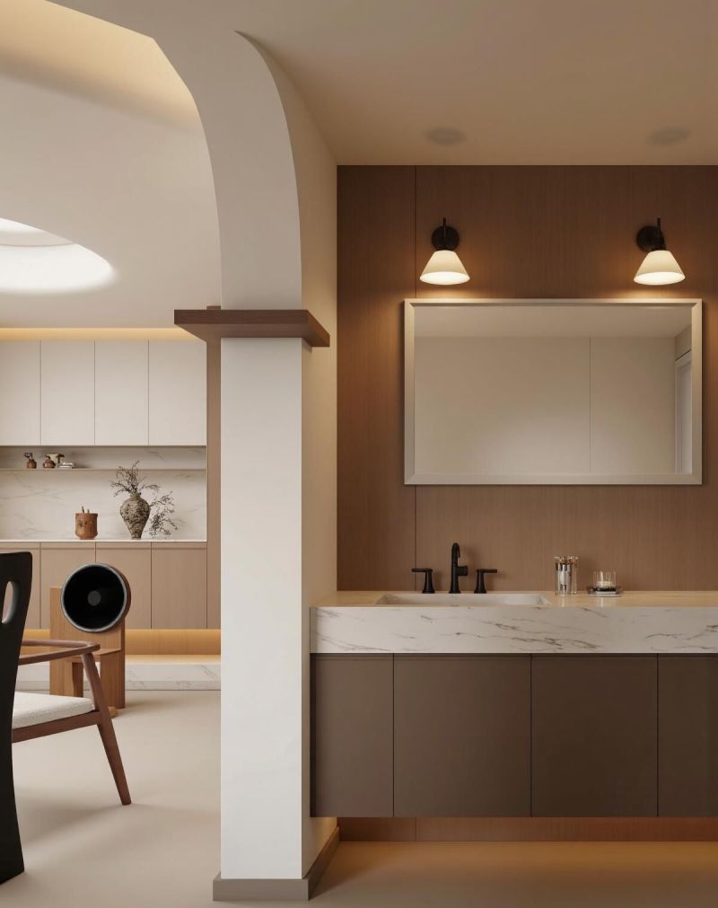 动线“推动”光线！光影在木面上晃悠终于装出了理想的原木极简家 - 家居知识