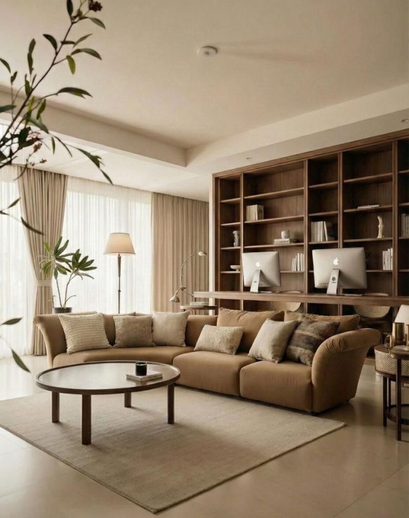 不愧是极简中古!胡桃木+悬浮洄游动线好高级～ - 家居知识