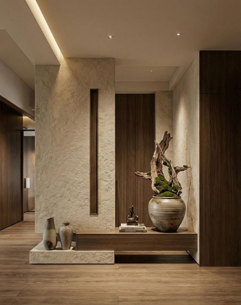 不愧是极简中古!胡桃木+悬浮洄游动线好高级～ - 家居知识