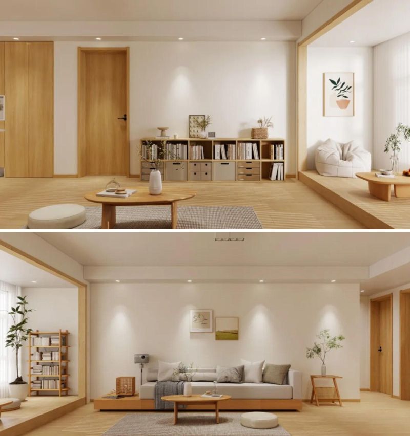 温润木纹肌理渲染下的日式原木风小居 - 家居知识