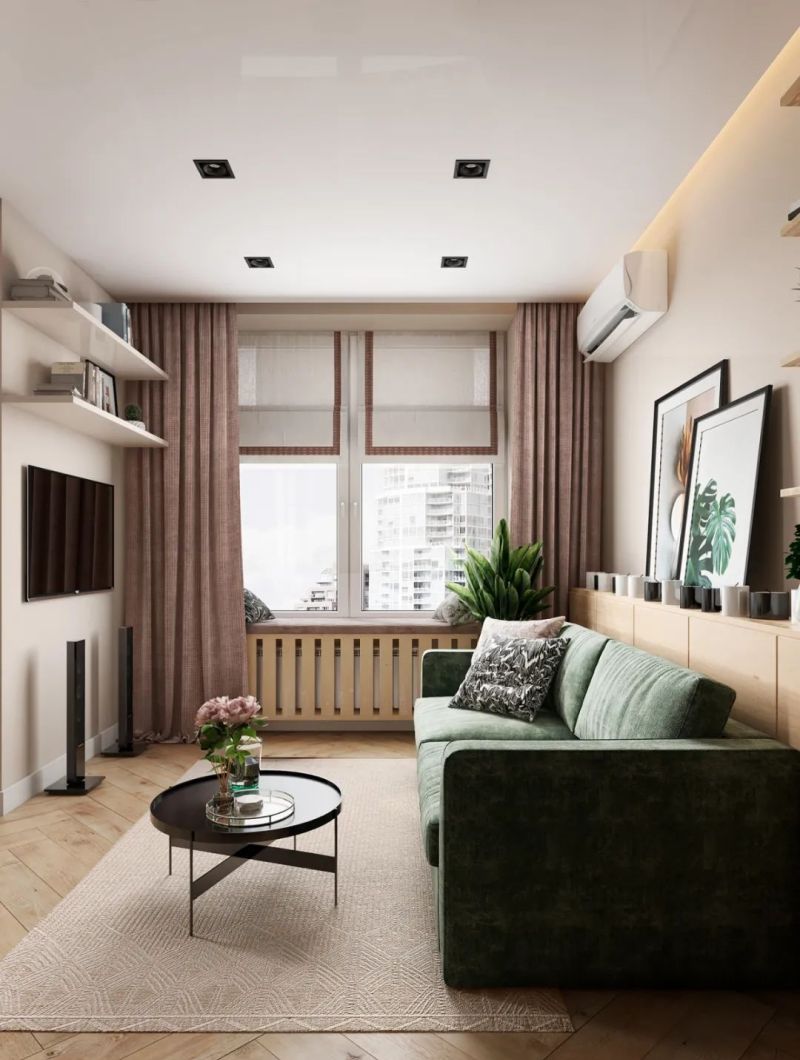 极简风，将原木色和金属元素、红绿搭配，奢华、优雅的室内空间。 - 家居知识