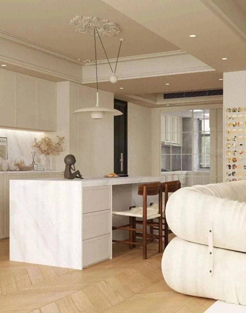 法式中古奶油风封神！龙东花园复式演绎温柔与高级