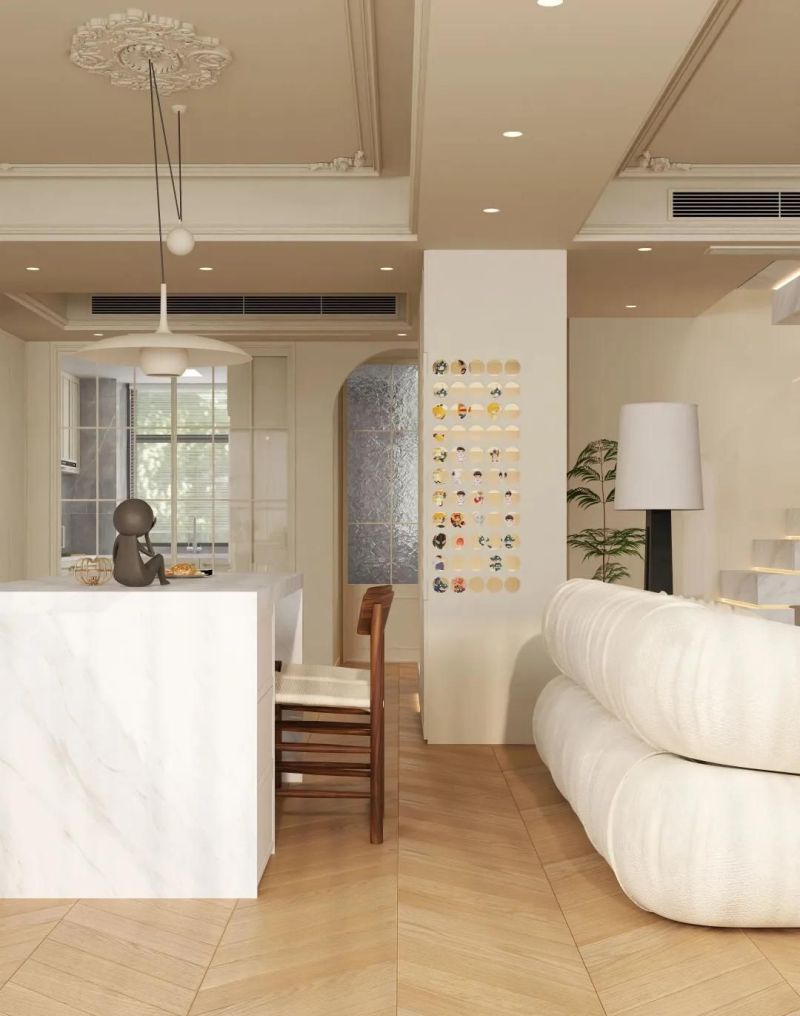 法式中古奶油风封神！麦尖设计龙东花园复式，温柔与高级并存！ - 家居知识