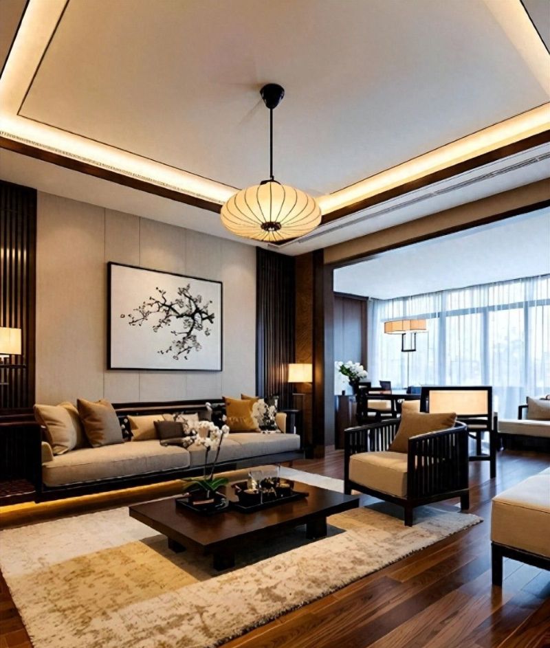 新中式客厅惊艳走红，简洁耐看获赞有品位