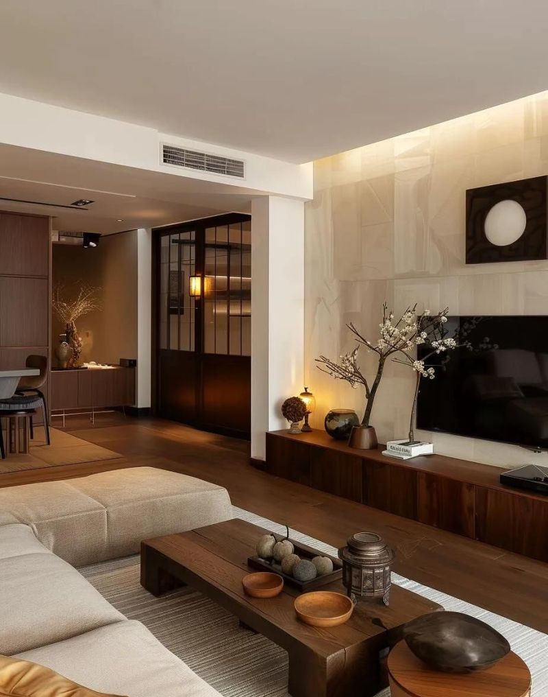 侘寂风太有审美了：复古格子门、洞石电视墙、简洁留白..后劲太大 - 家居知识