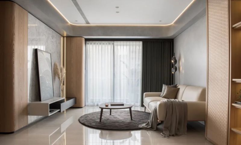 100㎡原木风无主灯设计，现代简约家装尽显清新实用