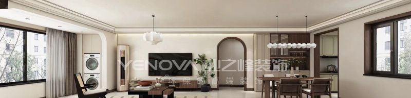 唐山中海九樾143平方米中古风格装修效果案例|业之峰装饰 - 家居知识