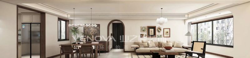 唐山中海九樾143平方米中古风格装修效果案例|业之峰装饰 - 家居知识