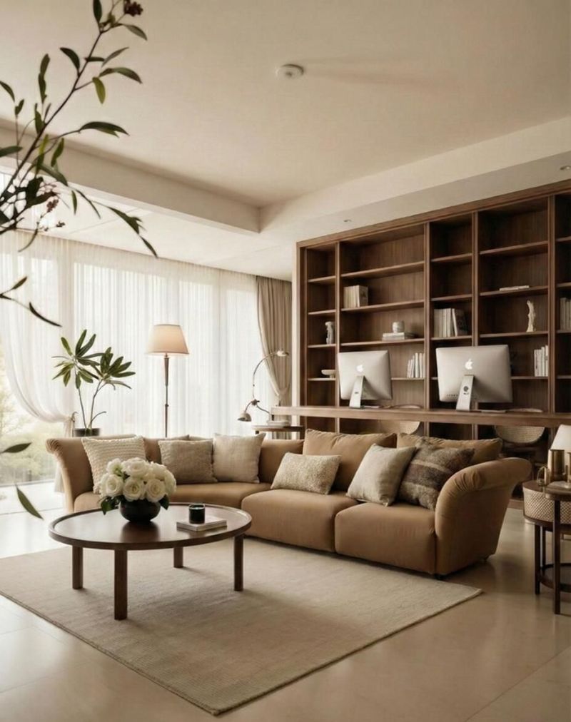 留白+中古风设计，硬装刚结束就美翻了！ - 家居知识