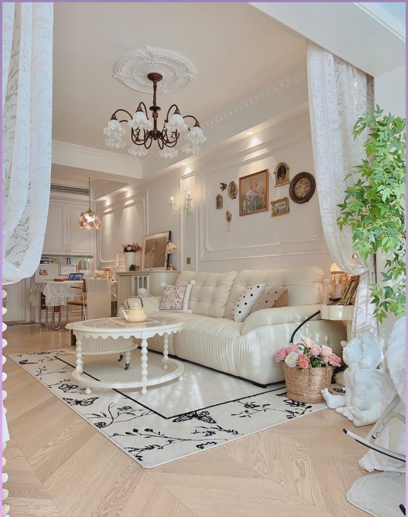 江浙小夫妻，把90㎡做成“法式奶油洋娃娃屋”，美得离谱 - 家居知识