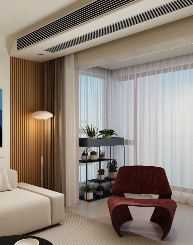 暖木 + 奶油色，120㎡三口之家：把都市喧嚣揉进温柔里 - 家居知识