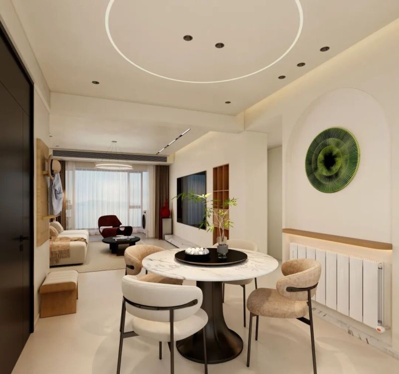 暖木 + 奶油色，120㎡三口之家：把都市喧嚣揉进温柔里 - 家居知识