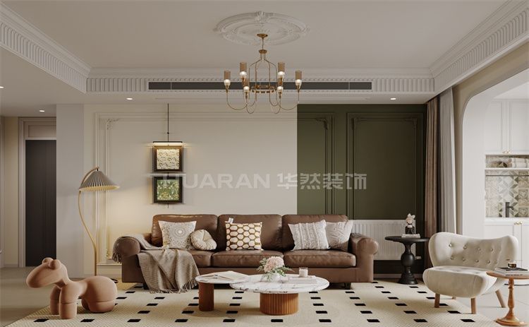 合肥五里华庭120㎡法式风格装修实景鉴赏