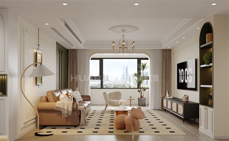 合肥五里华庭120㎡法式风格装修实景鉴赏