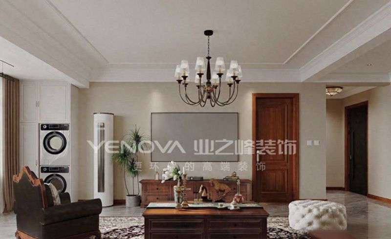 155㎡美式风格装修案例，唐山熙湖九里雅居设计解析