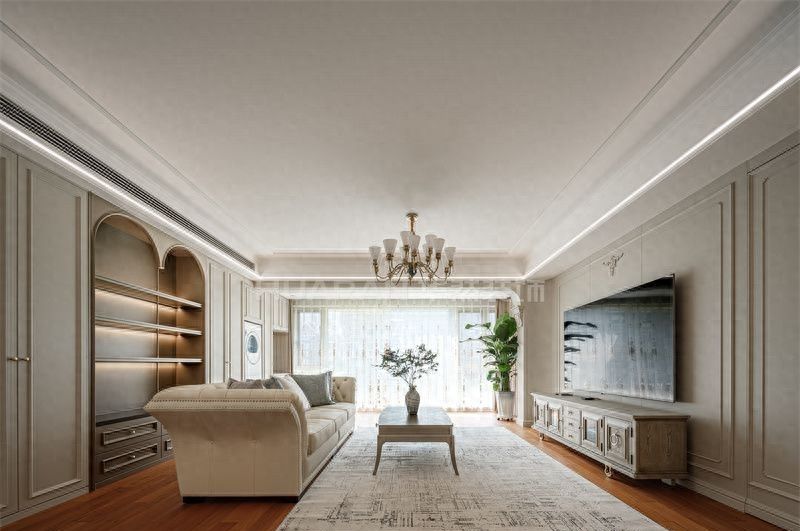 合肥信达公园里170㎡美式风格装修实景落地，尽显优雅格调